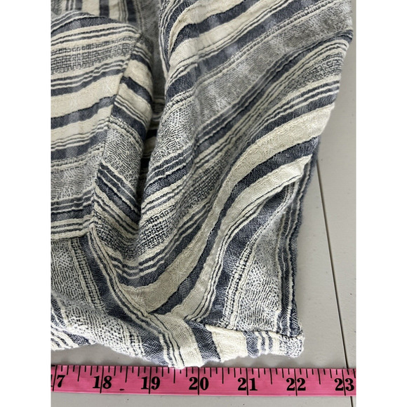 Knox Rose‎ Top Lightweight Striped Top Split Neck Blue White Size XXL - Picture 4 of 5